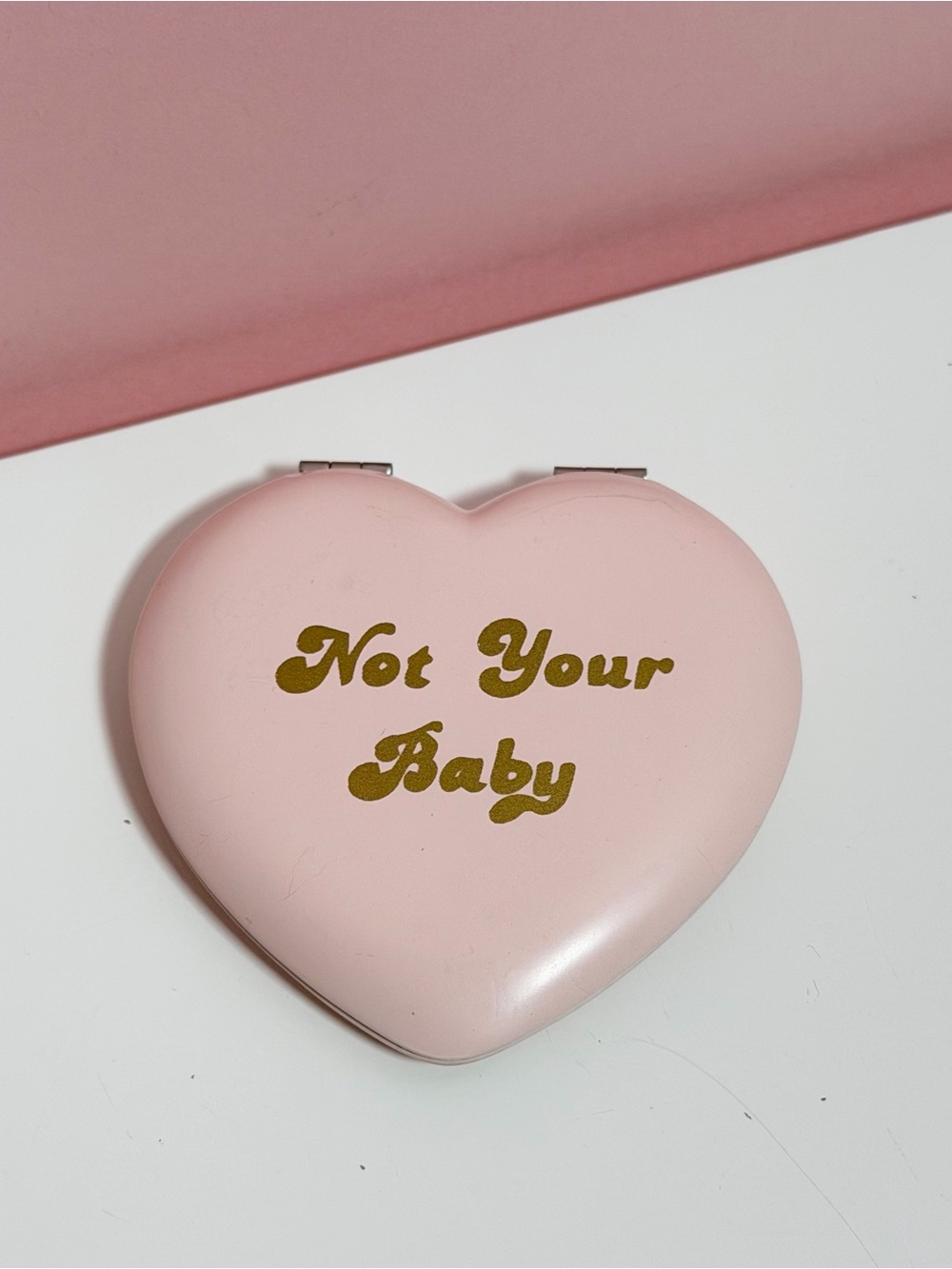Y2K Rosehound Apparel heart shaped compact mirror